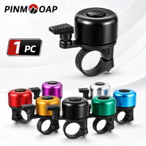 PINMOAP Bike Bell Loud Clear Ring Bicycle Handlebar Bell Compact Aluminum Cycling Safety Bell For Mtb Road City Bike Accessory