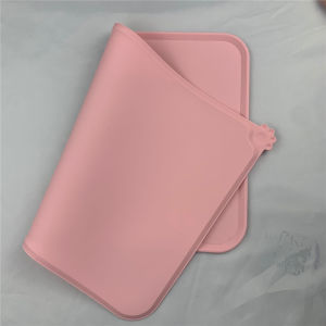 Dog Cat Food Mat Silicone Waterproof Non-Stick Pet Feeding Mat Non-Slip Pet Feeder Pad Bowl Tray Placemat For Home Pet Feeding
