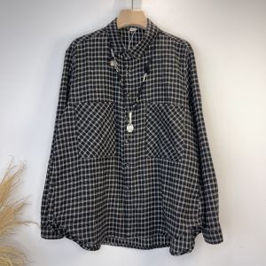 Simple Commute Personality Match Snow Blue Spruce Shirt Long Sleeve Plaid Womens Upper Apparel Cotton 100% Regular Sleeve