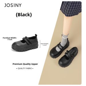 Josiny | Black Thick-soled Mary Jane Shoes Female