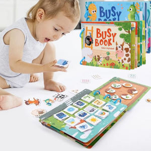Quiet Book for Toddlers Preschool Sensory Toys DIY Montessori Busy Book for Kids To Develop Learning Skills
