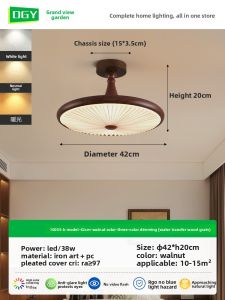 DGY | Vintage Walnut Color High-end Style Creative Pleated Ceiling Lamp