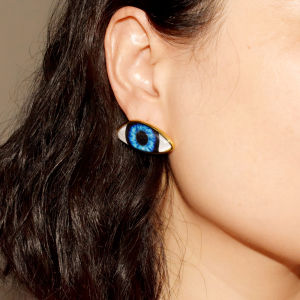 Simple Design Resin Eyes Style Stud Earrings for Women Fashion Jewelry Gorgeous Daily Collectio Accessories