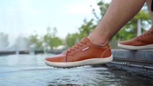 HOBIBEAR Minimalist Shoes for Men Women Wide Toe Barefoot Zero Drop Shoes Casual Artificial Leather Lightweight Walking Sneakers