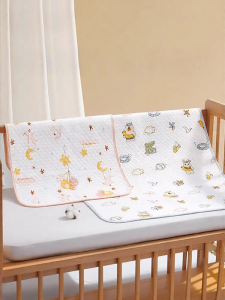 SHI YUE JIE JING | Newborn Waterproof Breathable Washable Cotton Changing Pad