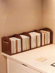 Modern Minimalist Desktop Bookshelf Office Desk Organizer Rack Bookend Stand Eco-Board Rectangle Shape No Assembly Required