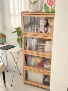 Books Shelves Organizer Cabinet Shelf Bookcase Locker Cabinet with Acrylic Door Cabinet Bookshelf Cabinet Storage Rack