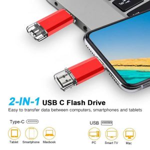 Type-C 2 in 1 OTG 128GB 100GB 64GB 32GB 16GB 8GB Pendrive High Speed USB Flash Drive OTG Pen Drive 2 in 1 OTG USB Flash Drives