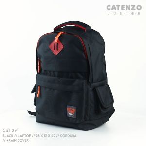 Tas Sekolah Anak SD Laki-Laki Gratis Raincover Ukuran 29 x 12 x 42 CM + Hoofla Pimpom Backpack