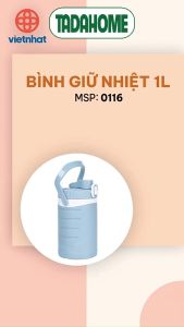 Bình Nhựa Giữ Nhiệt Có Nắp Bật Quai Xách 1L 2L 3L VIỆT NHẬT 0116/07/08/09/20 - TADAHOME