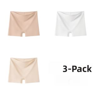 miiow | Ice Silk Safety Pants Womens Seamless Briefs Foundation Liquid Thin Abdomen Flattening Angle Underwear Breathable Comfortable