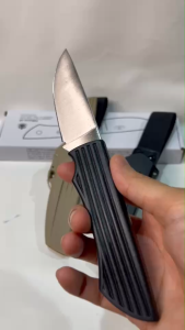 มีดเดินป่าพร้อมซอง สันหนา4มิล แล่เนื้อทำอาหาร งานกลางแจ้ง ปลอกเหน็บเข็มขัดได้ เดินป่าแค้มปิ้ง