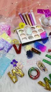 Bộ Dụng Cụ Làm Đồ Trang Sức Bằng Nhựa Epoxy Với Hoa Khô Bột Nhũ Và Chất Liệu Đổ Đầy Để Làm Phụ Kiện Thủ Công