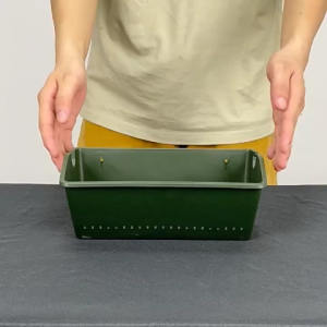 2Pcs Hanging Flower Pot Vertical Basket Railing Fence Balcony Use Outdoor