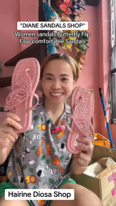 Womens Cute Butterfly Wing Flip-Flops Stylish Rubber Non-Slip Sole Flat Flip-Flops Sandals Suitable for Outdoor and Home Wear All Seasons Cute Waterproof Flip-Flops Sandals Beach Sandals 060523