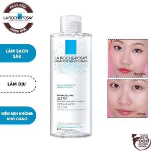 [Hàng cty] NƯỚC TẨY TRANG trắng/xanh 400ml cho da nhạy cảm/da dầu của Laroche Posay ( la roche posay )