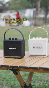 Awei ลำโพงบลูทูธกลางแจ้ง10W พาวเวอร์เบสคู่อุปกรณ์การเชื่อมต่ออนุกรมแบบไร้สาย Boombox ลำโพงไมค์กันน้ำและกันฝุ่น IPX4คะแนน