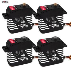 RCXAZ Digital Servo 20KG 25KG 30KG 35KG Metal Housing Waterproof Metal Gear Digital Servo for 1/8 1/10 RC Crawler Car Boat DIY