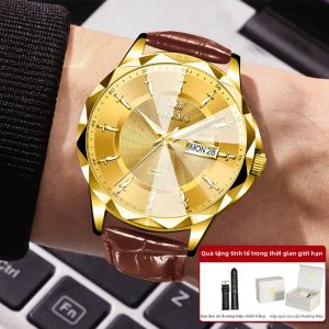 OLEVS | Đồng Hồ Quartz Vàng Kinh Doanh Cao Cấp Chính Hãng