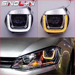 Sinolyn High Configuration Retrofit Kits For VW Golf 7 2013 Original Headlight Upgrade DRL LED Hella 3R G5 Q5 Lenses