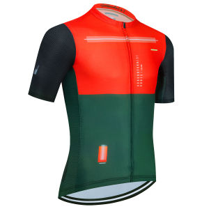 Áo Ngắn Tay Nam Đi Xe Đạp Jersey MTB Thoáng Khí Nhanh Khô Xe Đạp Top Quần Áo Ngoài Trời Khóa Kéo Đóng Cửa Mùa Hè Ciclismo Masculino