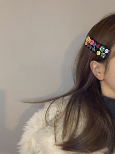 South Korea Niche Style Hair Accessories Fashionable Color Smiley Face Dopamine Young Adult Series Heavy Industry Easiest for Match Easy to Use Side Clip Hairpin