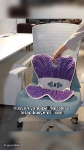 【StoreSmart】 READY STOCK Lumbar Support Seat Cushion for Office Ergonomic Honeycomb Gel Back Pillow for Long Sitting 护腰