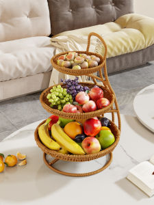 WUBUWEI | Handmade Rattan Weave Multi-layer Fruit and Snack Basket