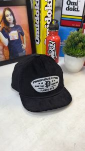 Topi Rope Hat Pinonymous Hitam Putih Corduroy Topi Visor Pendek Pria