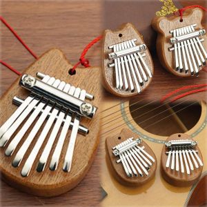 Mini Kalimba 8 Key Thumb Piano 1 Pack Water Drop Style Cute Instrument Portable Exquisite Gift Set for Kids