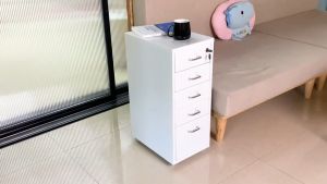 Metal Filing Cabinets 3/5/6 Drawer Metal Cabinet with Casters and Lock for Home Office and School