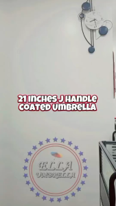 (ELLA SHOP) 21 inches j-handle coated umbrella sun/rain protect high quality