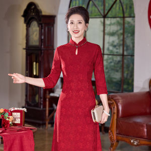 Wedding Celebration Dress Retro Slimming Embroidered