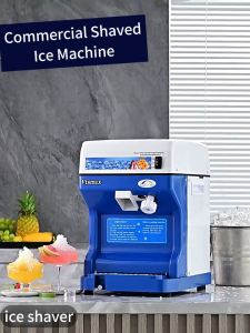 Phlinice 250W Automatic Snow Cone Maker,Commercial Ice Crusher,Thickness Adjustable 120KG/H