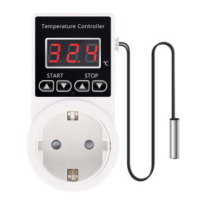 juan juan | Intelligent Temperature Controller Socket AC 220V EU plug Digital Thermostat Outlet -20~120℃ Heating Cooling Switch With Sensor