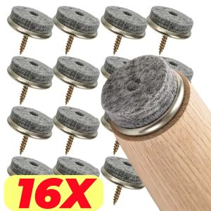 16Pcs Thickened Furniture Leg Pads Felt Moisture-Proof Non-Slip Sound-Absorbing Raisers for Tables Chairs Stools Sofas Cupboards