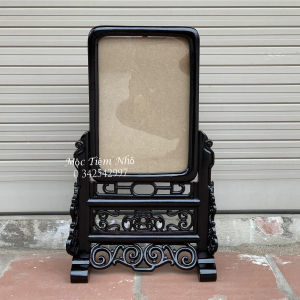 Khung hình thờ chiện trơn bo góc gỗ hương cỡ ảnh 21x3125x35