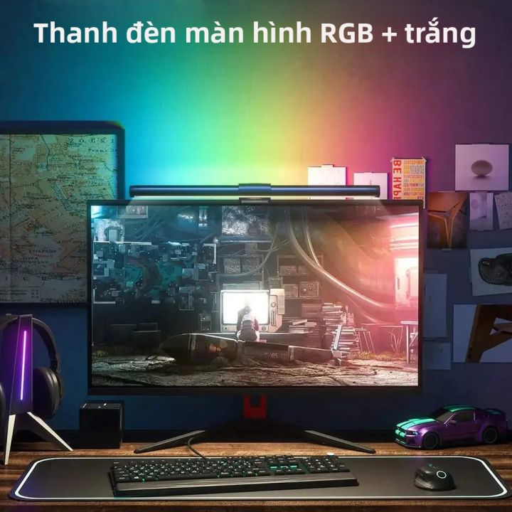 Đèn LED RGB Dải Sáng Màn Hình Máy Tính, Bảo Vệ Mắt, Có Thể Điều Chỉnh ...