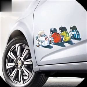 Tem Decal miếng dán hình 4 cầu thủ trang trí xe