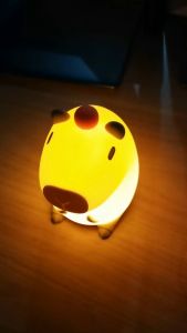 Lampu tidur lampu meja lampu lucu bentuk bebek lampu malam led silicone model bebek pir