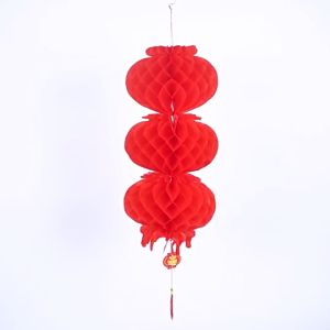 2PCS Red Paper Lantern Chinese New Year Hanging Ornament Festival Tanglung Merah CNY Decor 3-Styles