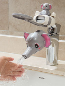 Silicone Faucet Extender Child Cartoon Long Nose Baby Handwashing Tool Splash Proof Drainage Durable for Kids of All Ages