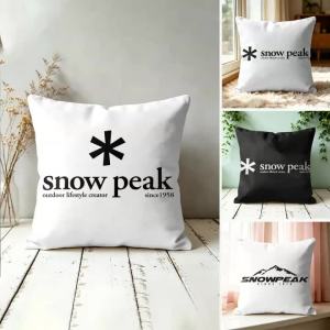 Outdoor S-Snows Peak-logo Cushion Cover Square Short Plush Pillow Case Living Room Sofa Home Decor Funda 40X40