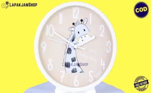 Jam Dinding Quartz Animal Murah Boba BB1313 Crocodile Dekorasi Kamar Bagus BestSeller Besar