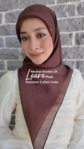 Tudung Bawal Sulam Ribbon Laara Cotton Voile Bidang 47