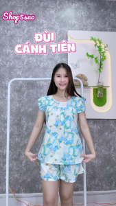 [HCM] Bộ lanh nữ bộ tole đùi cánh tiên chất tole 2 da loại 1 mềm mịn 43-75kg -SHOP5SAO