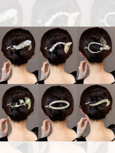 Pearl Rhinestone Twist Clip for Women Korean Style Hair Clip Fashion Metal Hair Acccessories