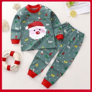 Bộ Đồ Ngủ Cotton Nguyên Chất Cho Trẻ Em Bộ Đồ Lót Mùa Thu Ấm Áp Cho Bé Gái Quần Áo Trẻ Em Mùa Đông Bằng Cotton Nguyên Chất