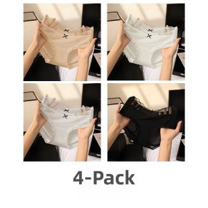 miiow | Luxurious Lace Underwear Womens Summer Thin Triangle Shorts Pure Desire Net Gauze Briefs Breathable Comfortable Cotton Crotch