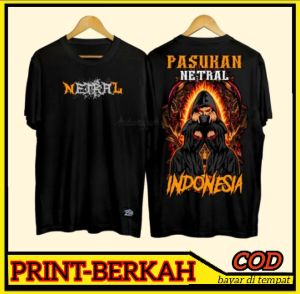 T-Shirt Kaos PASUKAN NETRAL Cotton 30s Ukuran Anak Dan Dewasa